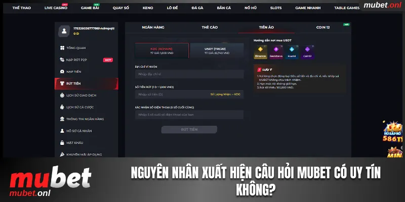 Nguyên nhân xuất hiện tin đồn Mubet có uy tín không